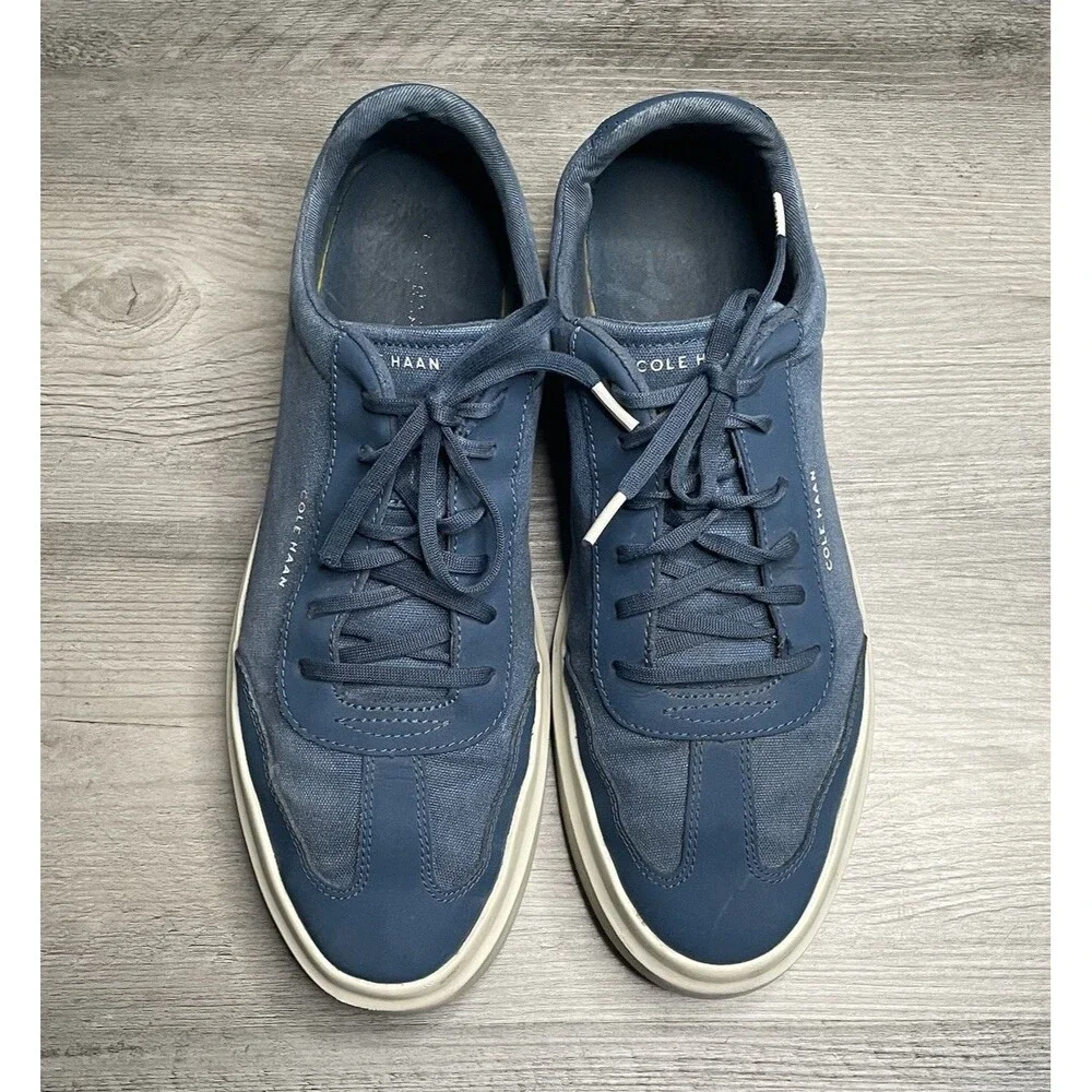Men’s Cole Haan Grandpro Rally Blue Canvas Shoes Size 12M